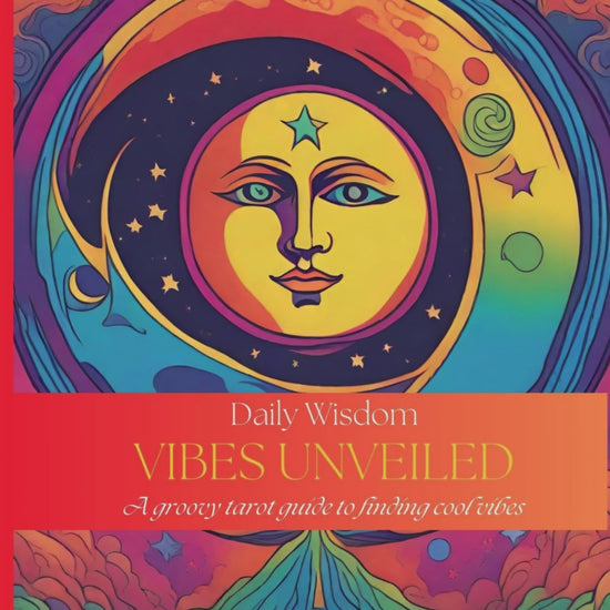 Vibes Unveiled a groovy tarot reading daily guidance book. Purse, Pocket sized so you can take it with you anywhere